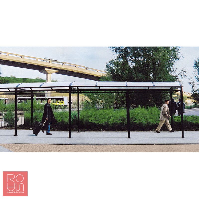 Pèrgola de pas coberta model Bòveda